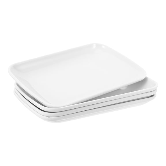 Topbathy Rectangular Aetizer Plates Polished Texture Elegant Salad Plate Set