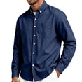 thumbnail image 6 of StSilkitty Button down Shirts for Men Long Sleeve Stand Collar Dress Shirt with Pocket Lightweight Soft Office Work Tops, 6 of 7