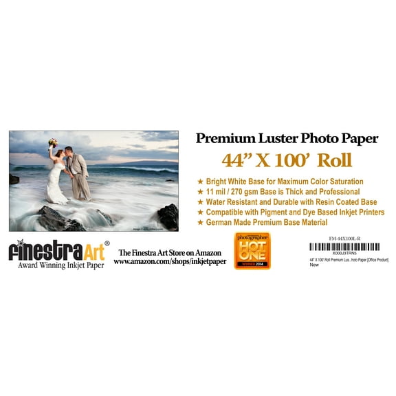 44" X 100' Premium Luster Inkjet Photo Paper - Roll