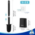 thumbnail image 6 of MR.SIGA Toilet Brush and Holder Set, Wall Mounted Toilet Bowl Brush, Compact Toilet Scrub Brush with Holder for Bathroom, Black, 2 Pack, 6 of 8