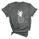 thumbnail image 3 of MHFRRA Camiseta de Manga Corta con Estampado de Cristal de Colores para Mujer, Informal, de Moda de Verano Gris, 3 of 3