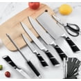 thumbnail image 2 of Juego Xtellar De Cuchillos De Cocina Profesional 8 Piezas Con Base Color Negro, 2 of 3