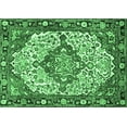 thumbnail image 1 of Ahgly Company Indoor Rectangle Medallion Emerald Green Traditional Area Rugs, 2' x 5', 1 of 4