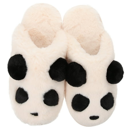 

Phlegsive 1 Pair Fluffy Slipper Indoor Slippers Fuzzy Slippers Cartoon Panda Slippers Cute Slippers