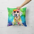 thumbnail image 4 of Weimaraner Hippie Dawg Fabric Decorative Pillow 18 in x 18 in, 4 of 5