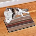 thumbnail image 2 of Boho Retro Floral Pet Feeding Mat-Abstract Art Pattern Absorbent Pet Placemat for Food and Water Bowl, with Waterproof Rubber Backing, Quick Dry Water Dispenser Mat for Dog and Cat (12"x20"), 2 of 7