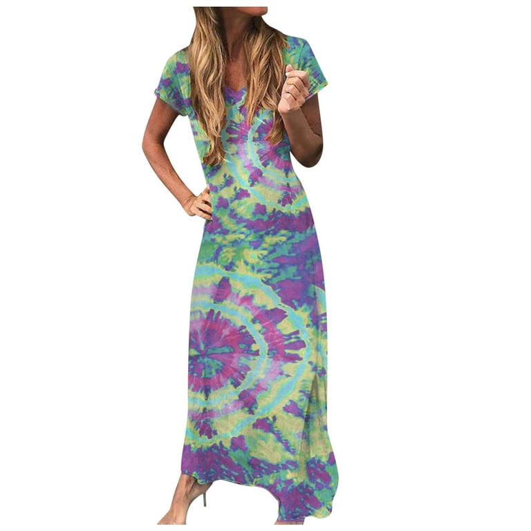 Tie dye clearance dress with sleeves