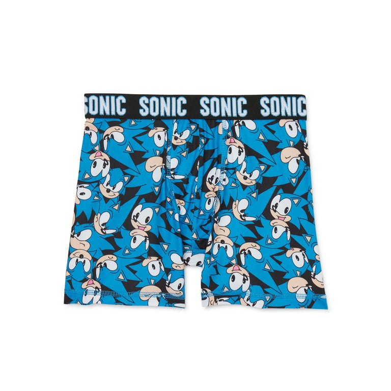 Sonic The Hedgehog Boys' Big Boxer Briefs Available in 4, 5, 7 Pks Sizes,  6, 8, 10, and 12, Sonic 7pk Ath B 