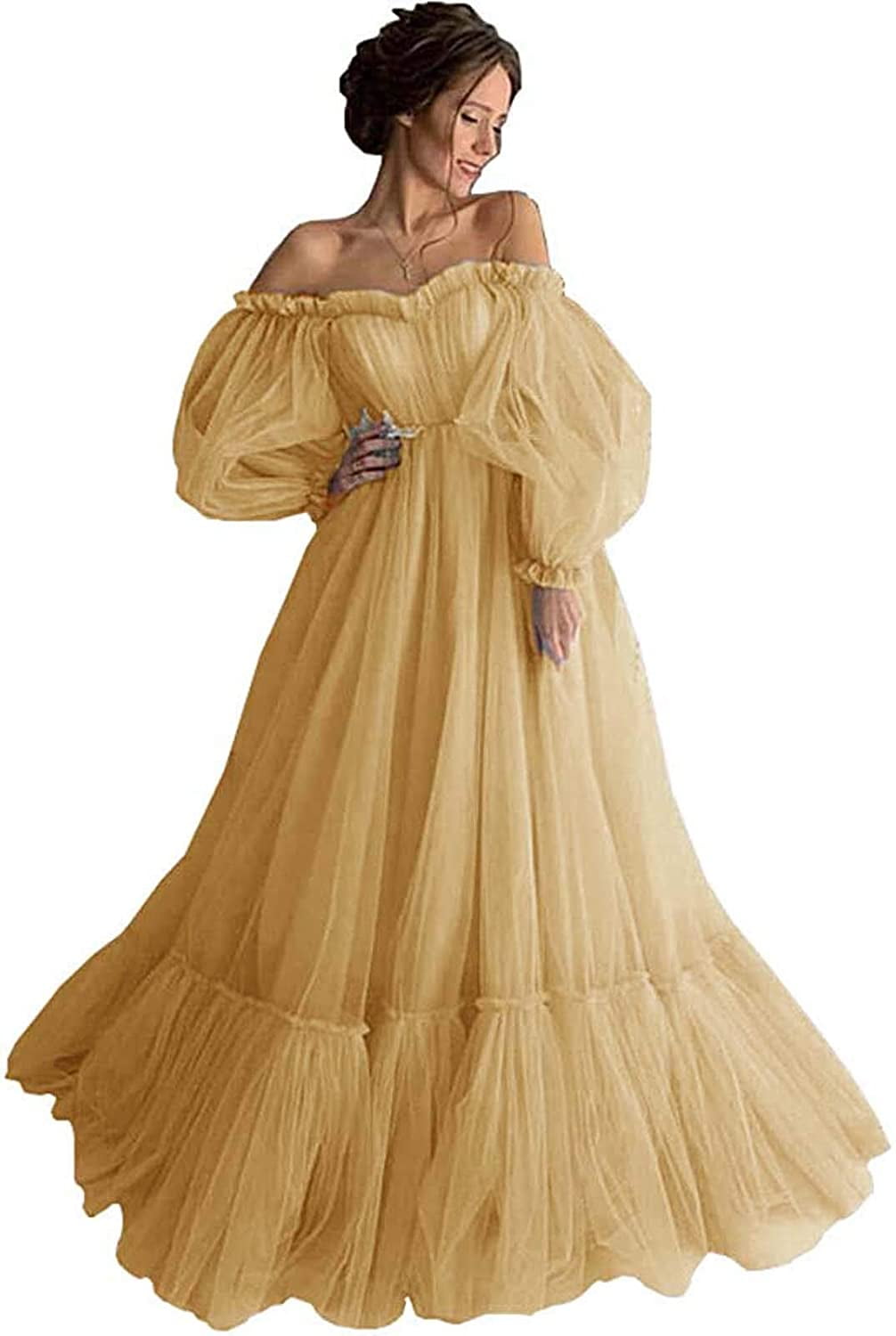 Puffy Sleeve Prom Dress Long Off 