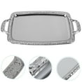 thumbnail image 4 of Elegant Silver Mirrored Tray for Whiskey, Candlesticks, Vanity, and More, 4 of 6