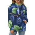 thumbnail image 4 of Blueberries Dark Background 3d Sweatshirts Hoodie Fashion Casual Personality Men's Women Street Hoodie Pullovers Long Sleeve Comfortable Top, 4 of 6