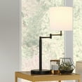 thumbnail image 2 of Evelyn&Zoe Moby 25" Modern Metal Table Lamp with White Drum Fabric Shade, 2 of 11