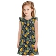 thumbnail image 1 of Balery Citrus Fruits Elegant Lemons Camisón de princesa para niñas, pijama de algodón con mangas abullonadas, suave y bonito.-Medium, 1 of 6