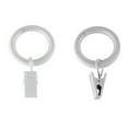 thumbnail image 3 of PlusCasa Noise-Canceling 7/8 inch White Curtain Rings with Clips (10 Count), 3 of 3