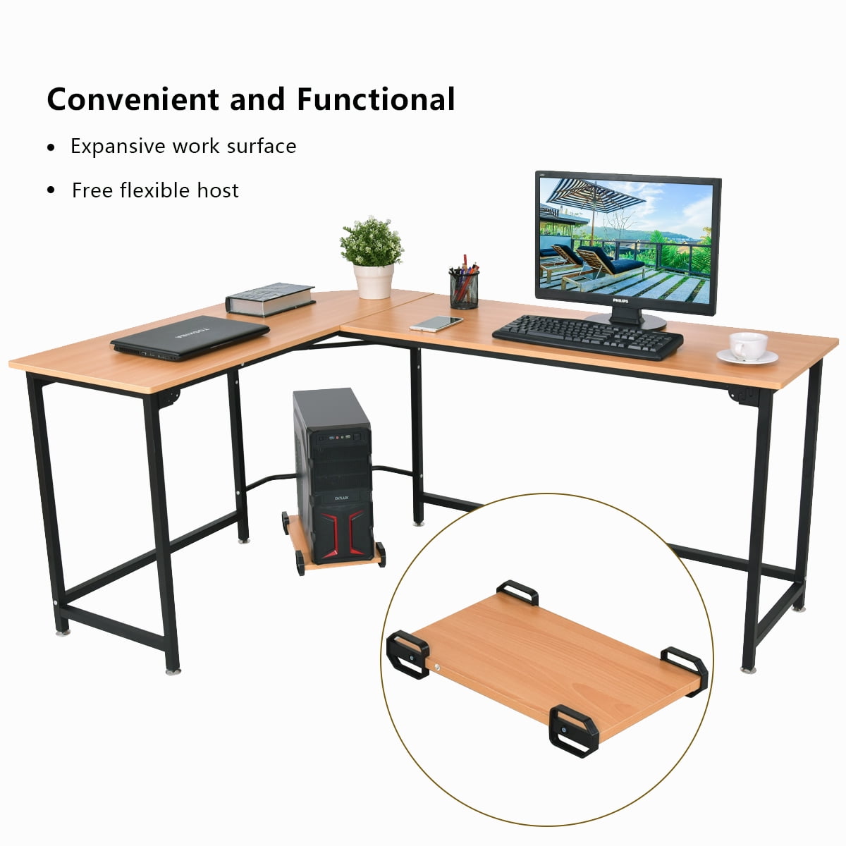 Gymax Home Office L Shaped Corner Computer Desk Pc Latop Study Table Gymax Home Office L Shaped Corner Computer Desk Pc Latop Study Table Workstation Com