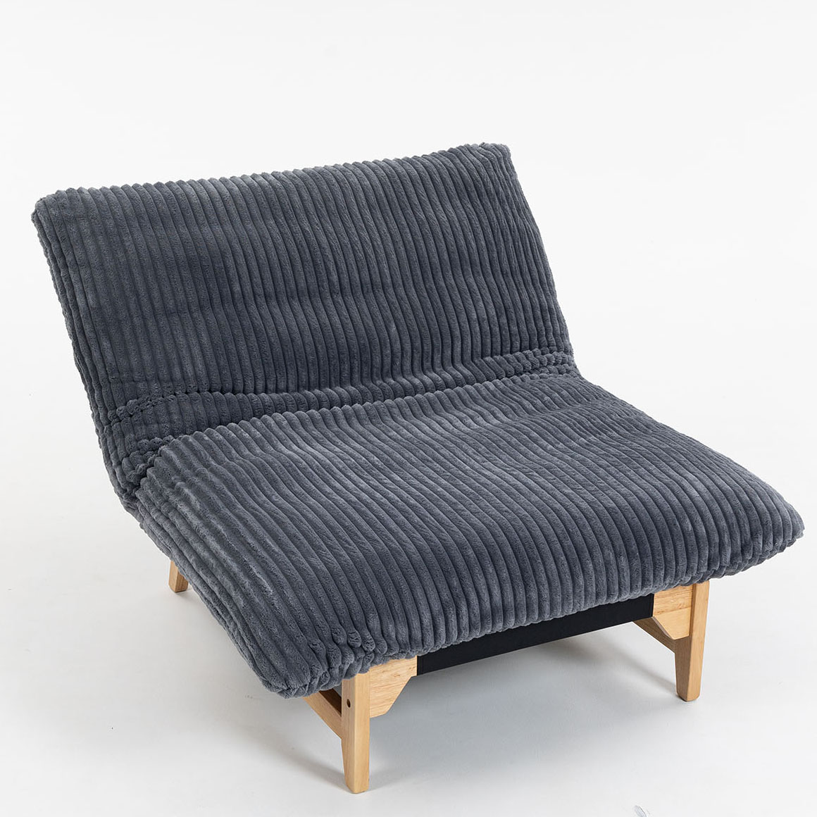CQSXDA Corduroy Bean Bag Chair for Adults, Large Accent Lazy Sofa with Backrest for Living Room and Bedroom, Single Seat Armless Lounge Chair