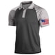 thumbnail image 1 of Camisetas de Manga Larga para Hombres, Casual Impreso de Manga Corta Girar Hacia Abajo Botón de Cuello Lado Dividido Camiseta Blusa Hecha de Cómodo Estante de Imitación, Camisetas de Manga Corta para, 1 of 3