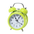 thumbnail image 1 of Reloj despertador analógico con alarma fuerte y luz de fondo para dormitorio, mesita de noche, adolescentes y niños. Verde, 1 of 9