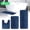 Navy Blue, variant on Hengbo 3 Pcs Large Memory Foam Bath Mat Set Bathroom Rugs Set U Shape Mats for Bath Floor Navy Blue