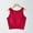 Wine, variant on Busydd Womens Tank Tops Bulit in Bra Casual Stretch Solid Color Round Neck Crop Camisole Tops for Women Spring Summer Sleeveless Cotton Undershirts for Women