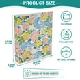 thumbnail image 3 of FORMRS 3 Ring Binder 1.5 inch with Pockets Set of 2 Clip Board 200 Sheets Capacity, Blue Floral Wave, 3 of 8