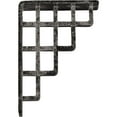 thumbnail image 6 of Ekena Millwork 1 1/2"W x 5 1/2"D x 8"H Diane Wrought Iron Bracket, (Single center brace), Antiqued Warm Silver, 6 of 10
