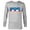 Athletic Heather, variant on Marvel Brick Logo in Captain America Colors - Long Sleeve T-Shirt for Men - Customized-White