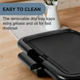 thumbnail image 5 of Electric Griddle with Non-Stick Surface for Breakfast, Pancakes, Eggs, Burgers - Black, 5 of 7