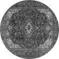 thumbnail image 1 of Ahgly Company Indoor Round Medallion Gray Traditional Area Rugs, 3' Round, 1 of 1