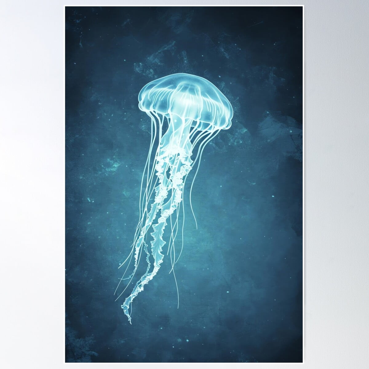 Jellyfish Serenade Poster Wall Art, Modern Wall Decor For Living Room Bedroom, 8x12 UNFRAMED