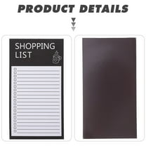 Magnetic Notepad for Refrigerator,Grocery Shopping List for To-Do Memos,Magnetic Notepad for Refrigerator Modern Design for Grocery Lists & To-Dos,Magnetic Memo pad for Shopping List,Black,2.95x5.51"