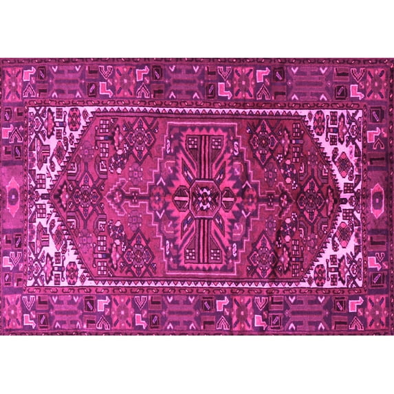 Ahgly Company Indoor Rectangle Persian Pink Traditional Area Rugs, 3' x 5'