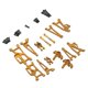 thumbnail image 4 of Piezas de Repuesto de Metal para Coches de Control Remoto 1/14, Carcasa de Dirección de Rueda Delantera Resistente, Piezas de Metal para Coches de con oro, 4 of 8