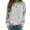 Light Ashy, variant on Women's Star Print No Hood Sweatshirt, Soft Breathable Polyester Long Sleeve Pullover Top with Comfort Fit for Casual Daily Wear, Winter Season, Street Fashion and Outdoor Activities Blue L