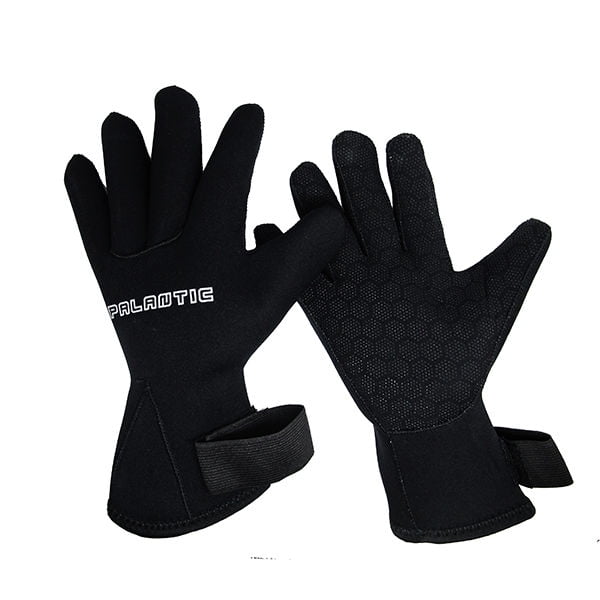 Palantic Black 3mm Neoprene Gloves with Extra Warmth Titanium Coating, Medium by Scuba Choice