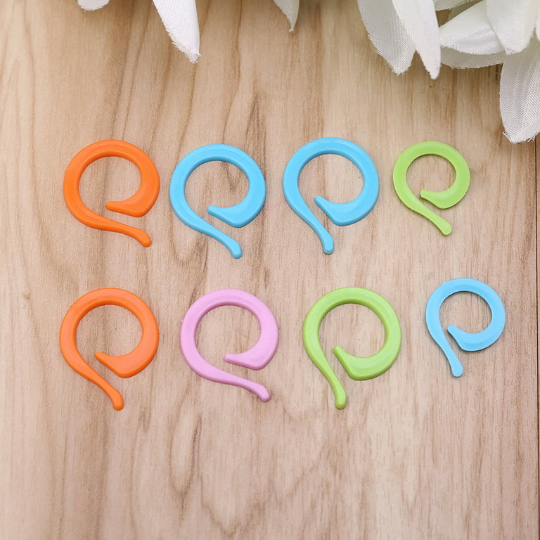 ZUARFY 1 Set Plastic Twist Curved Hand Knit Knitting Needles U-shaped Cable  Needles Stitch Marker Stitch Counter Rings Large Eye Sewing Needles for  Knifty Knitter 