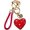 Red, variant on Crystal Keychain for Women with Sparkly Rhinestones Heart Shape, Pretty Key Chains for Women Girls Gifts