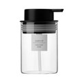 thumbnail image 1 of Glass Dish Soap Dispenser, 10 Oz Clear Hand Liquid Bottles with Rust Proof Plastic Pump, Refillable Round Lotion Dispensing for Kitchen Sink & Bathroo, 1 of 5