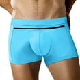 thumbnail image 1 of Men's Swim Shorts with Front Pocket Zipper Design for Beach and Pool - Classic Men's Bathing Suit with Back Pocket Travel Ready Fit and Quick-Dry Fabric, 1 of 5