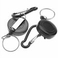 thumbnail image 2 of Create idea 2 Pieces Retractable Key Chain Badge Reel Recoil Carabiner ID Ski Pass Holder, 2 of 3