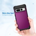 thumbnail image 5 of Mantto for Google Pixel 7 Pro Case, 3 in 1 Heavy Duty Rugged Hybrid Anti Slip Shockproof Hard PC Cover Soft Silicone Bumper Non-Slip Protective Phone Case Cover for Google Pixel 7 Pro, Purple, 5 of 7
