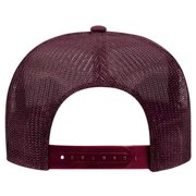 OTTO CAP 5 Panel High Crown Mesh Back Trucker Hat, Polyester Foam Front, Maroon, 6PCS Set Pack