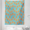thumbnail image 1 of Tangerine Tapestry, Repetitive Pattern with Round Slices of Exotic Citrus Fruit, Fabric Wall Hanging Decor for Bedroom Living Room Dorm, 5 Sizes, Sky Blue Burnt Orange, by Ambesonne, 1 of 1