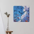 thumbnail image 3 of 10 Inch Wall Clock Battery Operated Square Clock for Office, Kitchen, Outdoor, Living Room,Floral Oil Spring Flowers Landscape Attractive, 3 of 4