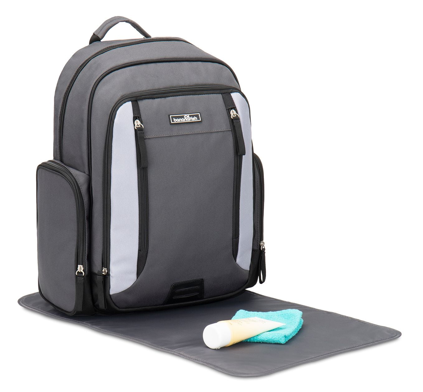 Bananafish Studios Black/Grey Colorblock Backpack Diaper Bag