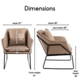 thumbnail image 4 of Adore Decor Odile Modern Accent Armchair with Plush Back Cushion, Taupe, 4 of 6
