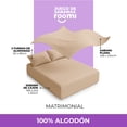 thumbnail image 4 of Juego de Sábanas Matrimonial roomi Algodón Premium Frescas y Suaves Color Beige, 4 of 5
