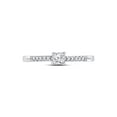 thumbnail image 2 of 10kt White Gold Womens Round Diamond Solitaire Promise Ring 1/8 Cttw, 2 of 4