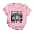 thumbnail image 1 of Tunic Tops for Women Short Sleeve Women Casual Letters Printing Shirts Short Sleeve Loose Tee Tops Tunic Blouse Tops for Women Casual Women Shirts Casual Tee Shirts Women, 1 of 5