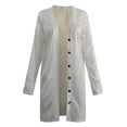 thumbnail image 2 of HWRETIE Fashion Women Solid Loose Long Sleeve Cardigan Coat,Blouse Lightweight Open Front Sweater Jacket Casual Layering Top for Women, 2 of 7